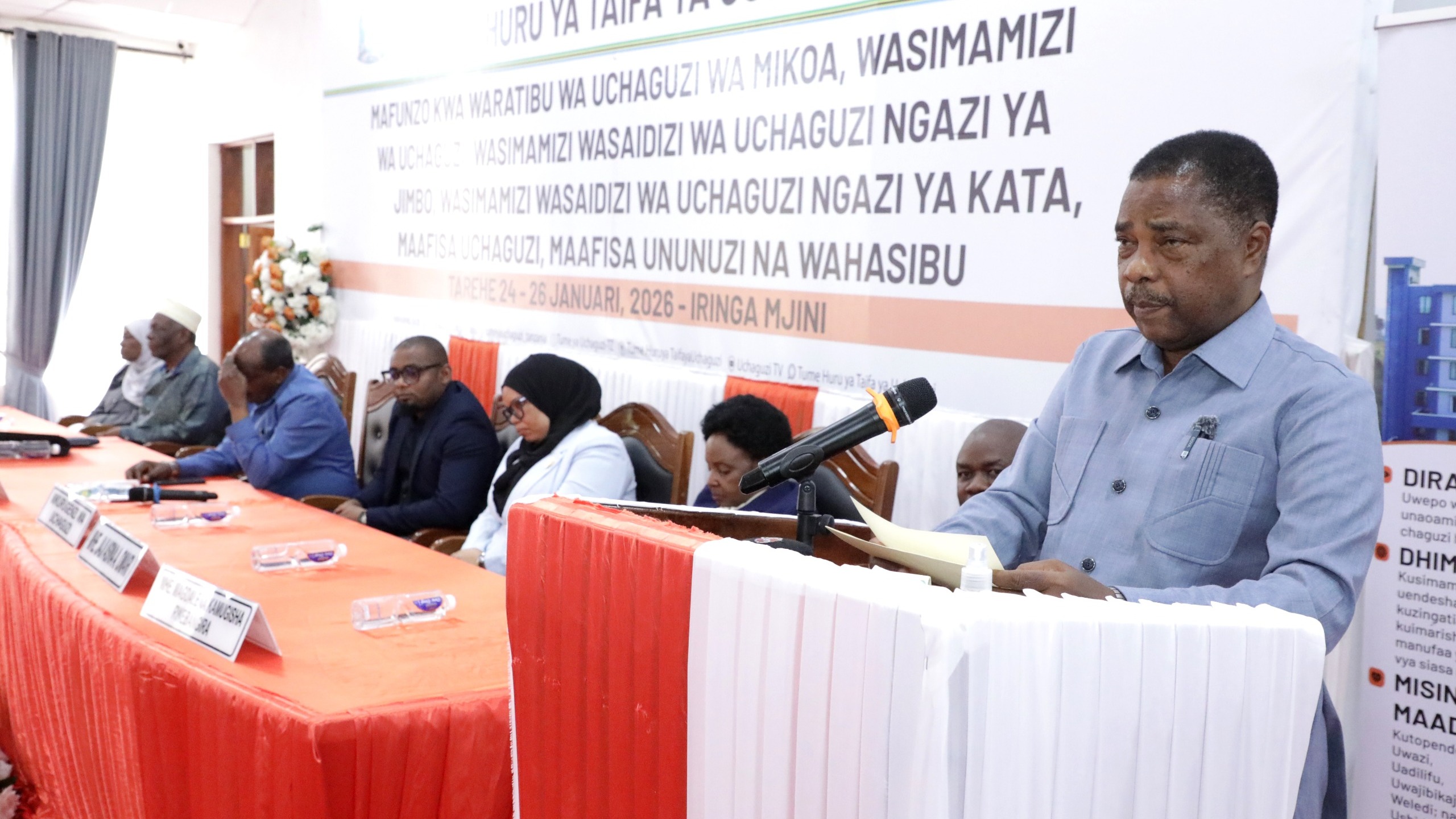 Makamu Mwenyekiti wa INEC, Mhe. Jaji wa Mahakama ya Rufaa (Mst) Mbarouk Salim Mbarouk afunga mafunzo ya siku tatu kwa watendaji wa uchaguzi.